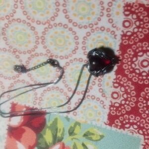Dark Red Heart Pendant Necklace